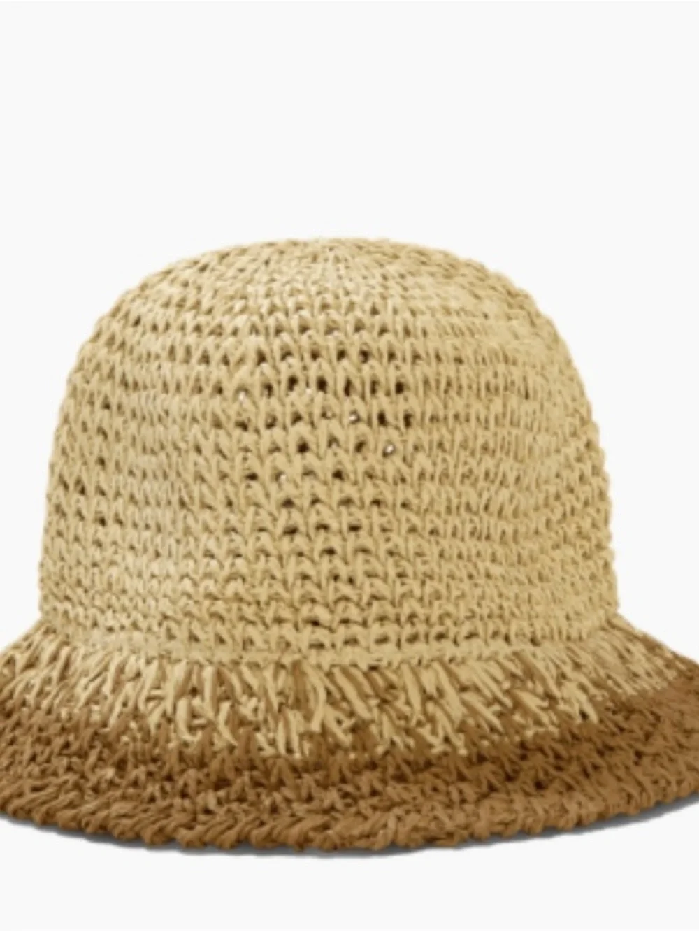 Eugenia Kim Two-Tone Woven Bucket Hat in Natural and Tan
